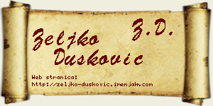 Željko Dušković vizit kartica